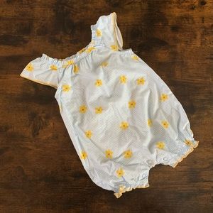New Infant floral/striped romper - 3M
